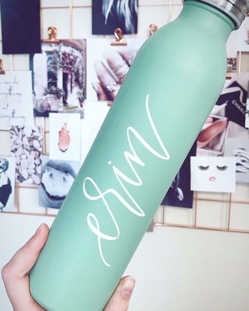 Personalized Pink Water Bottle with Name