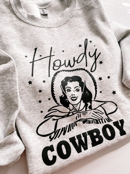howdy cowboy crewneck