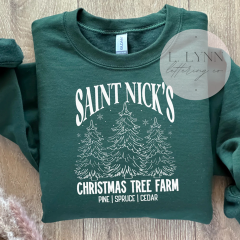st. nick's christmas tree farm crews + tees