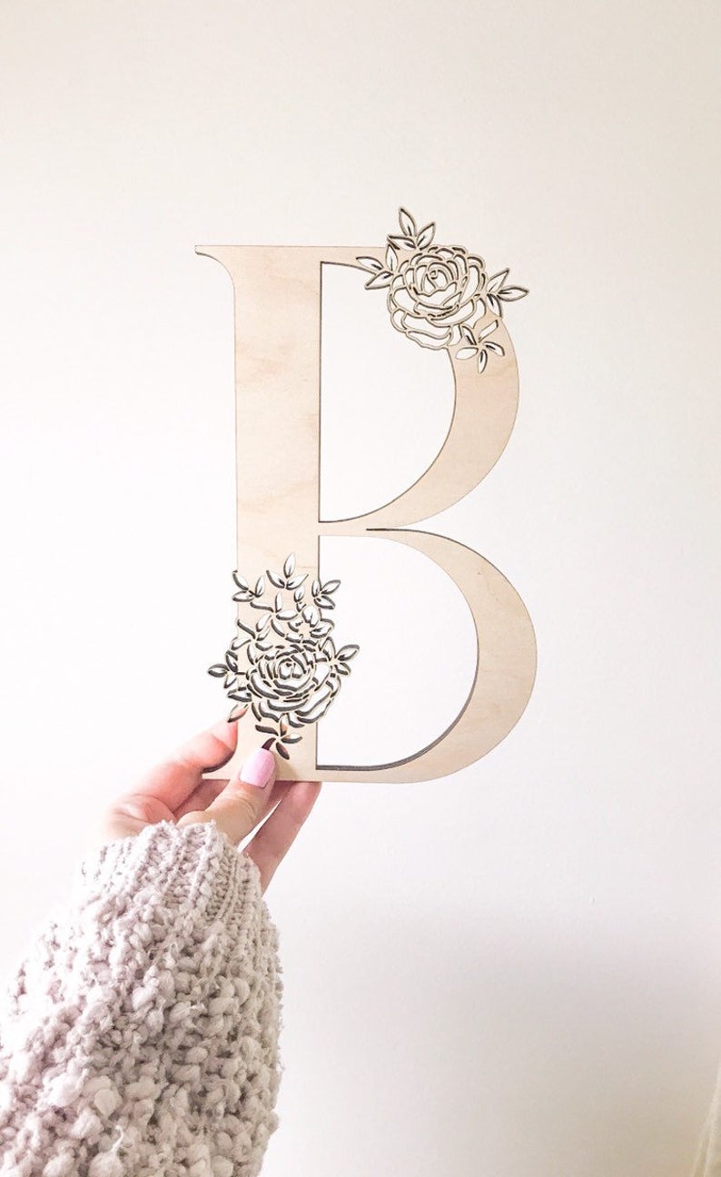 Floral Nursery Letter Cutout