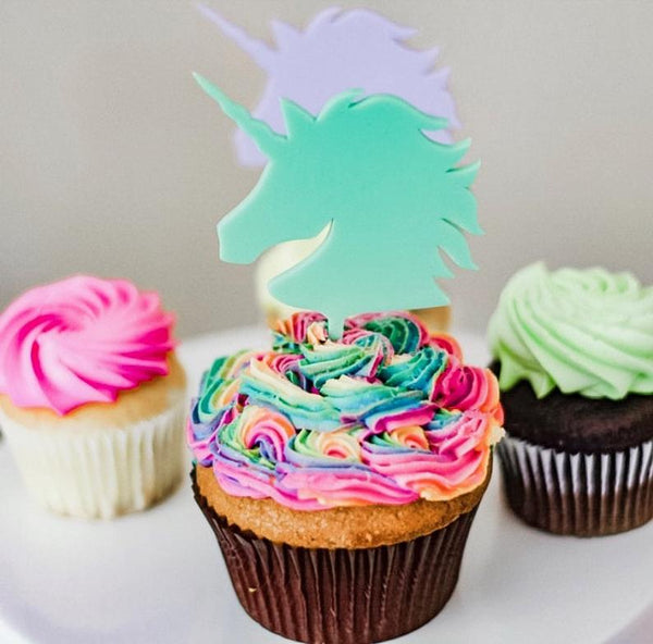 Acrylic Unicorn Cupcake Topper